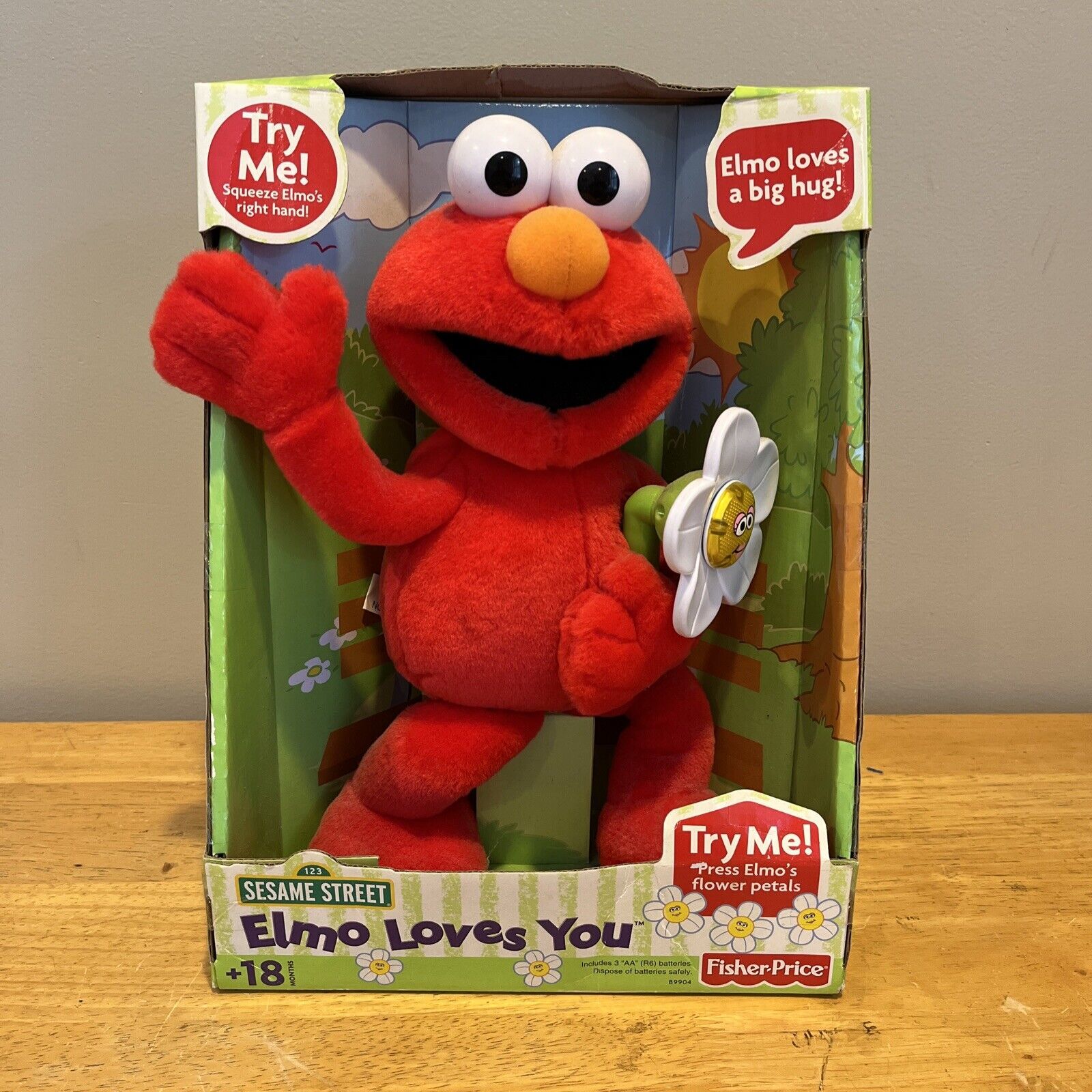 Sesame Street Elmo Loves You Talking Plush Daisy Flower Fisher Price ...