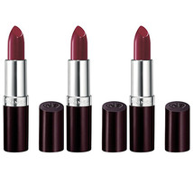 Pack of (3) New Rimmel Lasting Finish Lipstick 124 Bordeaux, 0.14 Ounces - $29.97