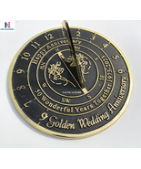 50th Golden Wedding Anniversary Large Sundial Gift 10 inches Home and Ga... - $99.59