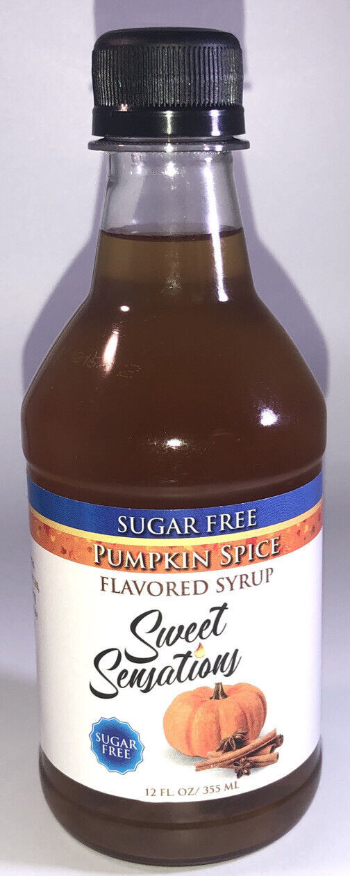 Sweet Sensations Pumpkin Spice Flavored Syrup 12oz Sugar Free For