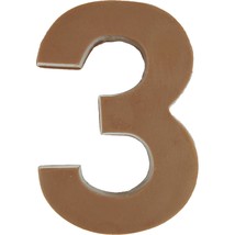 Philadelphia Candies Solid Milk Chocolate Number 3 (Three), 1.75 Ounce Gift - $9.85