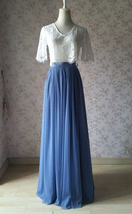 DUSTY BLUE Full Tulle Skirt Dusty Blue Wedding Tulle Skirt Outfit Plus Size