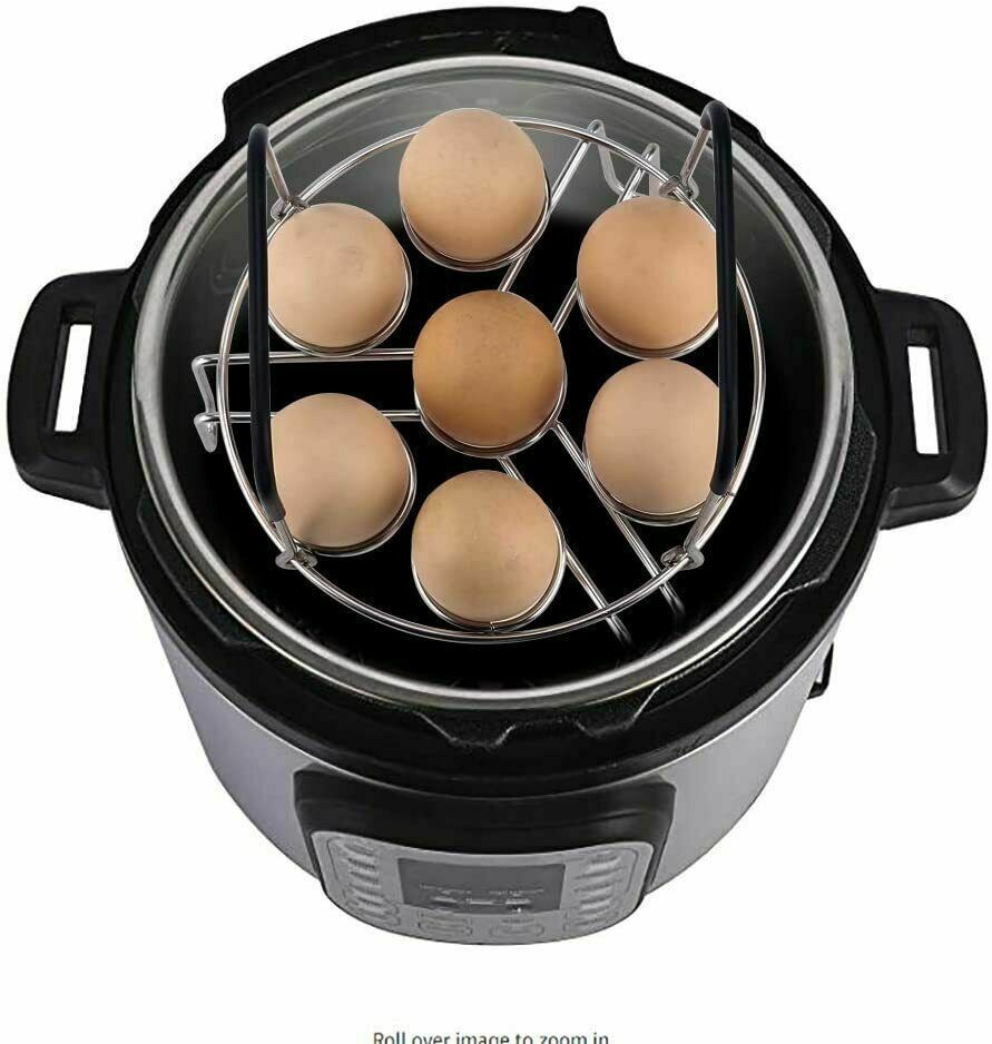 Egg Steamer Rack Trivet w/ Heat Resistant Handles for Instant Pot