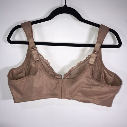 Glamorise Full-Figure Wonderwire T-Shirt Bra Mocha Brown Lace 46C NEW ...