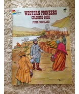  Western Pioneers Settlers Homesteading Dover Adult Coloring Book  - $6.99