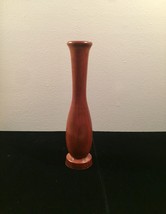 Vintage 60s Turned Wood vase/weedpot - 9" tall image 6