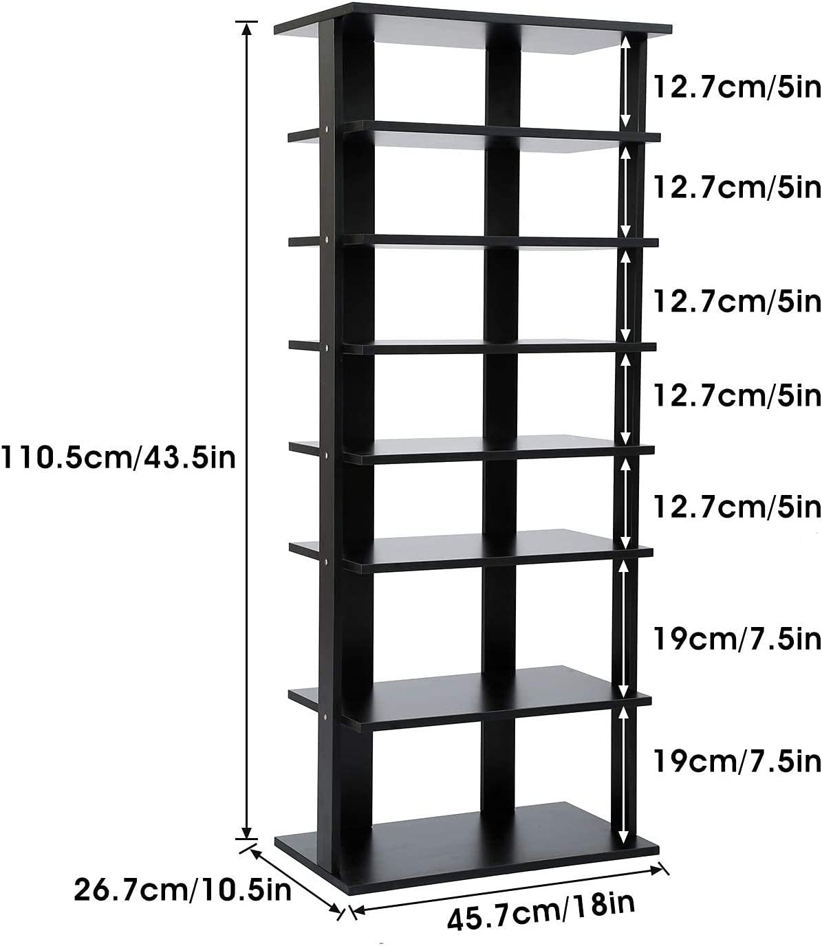 Jeroal Wooden 7 Tier Shoes Racks, Tall and 50 similar items
