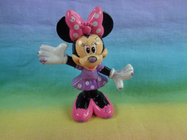 Disney Minnie Mouse Figure Pink Purple Bends at Waist - as is - very scraped - $1.52