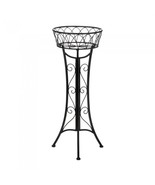 Black Iron Plant Stand with Basket - $51.17
