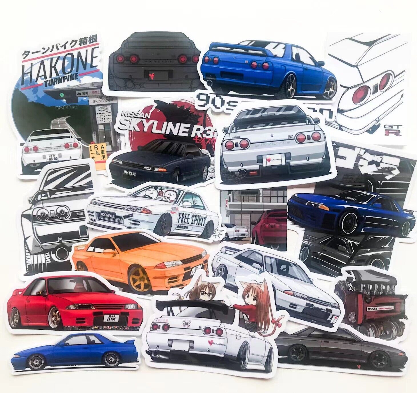 JDM vinyl car stickers for Nissan Skyline GTR32 BNR32 JDM sport car ...