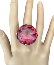 Big Large Purple Lavender Crystal Adjustable Statement Ring Drag Queen Pageant - $17.10