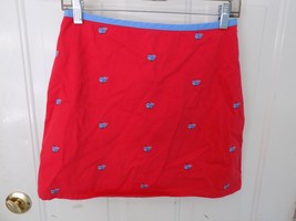 Lands' End  Skort Red with Blue Whales Size 14 Girl's EUC - $17.60