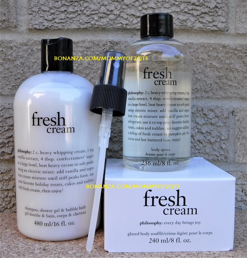 Philosophy Fresh Cream Fragrance Spritz Body Souffle Shampoo Bath Gel 3 in 1 - $60.00