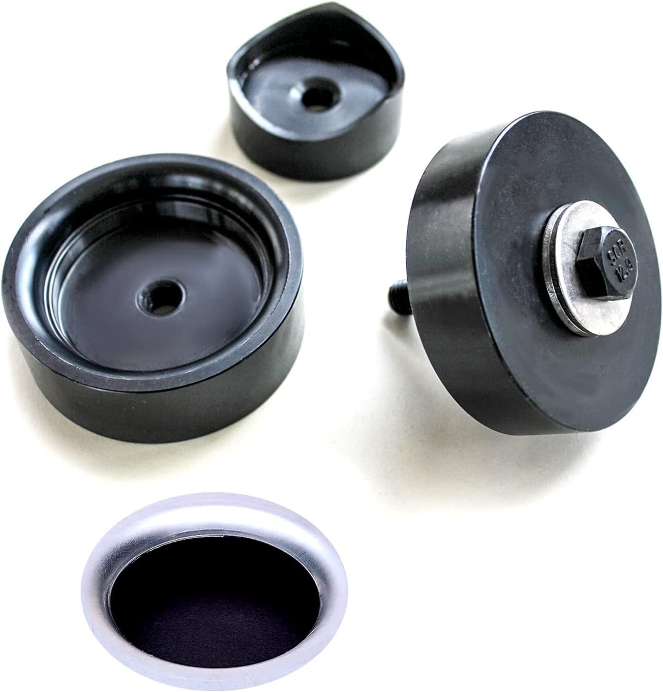 LOUDERLUN Hole Punch & Flare Tool Dimple Plate Dies in Black, inches