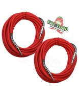 1/4" to 1/4 Male Jack Speaker Cables (2 Pack) by FAT TOAD - 25ft Professional Pr - $33.95