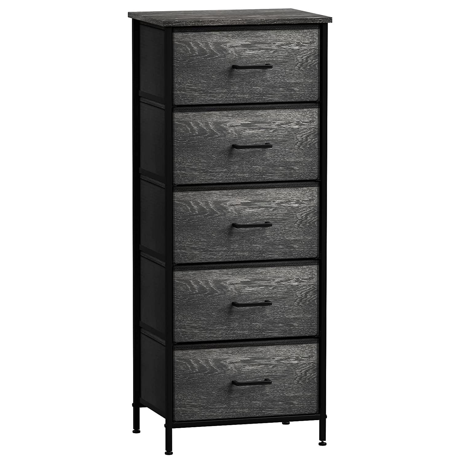 Sorbus Tall Fabric Storage Dresser - Stand Up Tower of 5 Drawers with ...