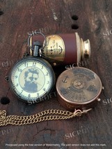 Set Of Ned Kelly Pocket Watch + Calender Compass + Brass Pocket Telescope - $42.00