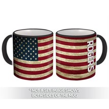 ROGERS Family Name : Gift Mug American Flag Name USA United States Personalized - $15.90