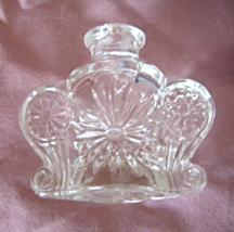  Vintage Art Deco Starburst Clear Glass Perfume Bottle    - $39.99