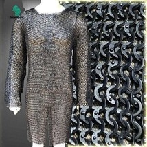 Chainmail Shirt Flat Riveted With Flat Warser Chain Mail Shirt 8 Mm Full  Sleeve Hubergion Shirt Bedst 