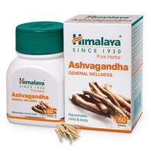 Himalaya Ashvagandha - General Wellness Tablets, 60 Tablets Stress Relief  - $10.03