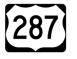 US Route 287 Sticker R2174 Highway Sign Road Sign - $1.45