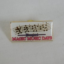 Disneyland Magic Music Days Gold Tone Metal &amp; Enamel Lapel Pin Pinback M... - $14.52