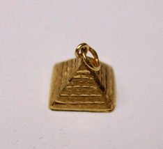 Egyptian Handmade Egypt Pharaoh Pyramid 3D 18K Yellow Gold Pendant 2.2 Gr - $221.77