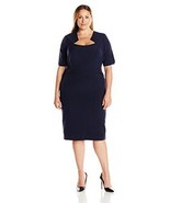 Single Dress Women&#39;s Plus Size Carmina Dress, Navy, 2X - $54.50