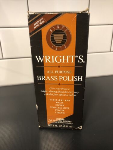 Wright's Brass and Copper Polish and Cleaner Gently Clean Polish Restore 8  Fl Oz