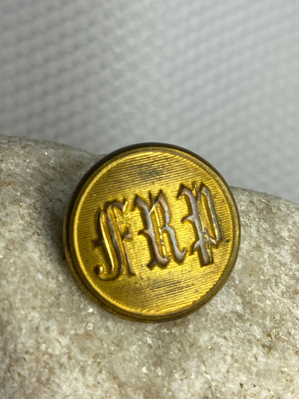 Antique 1870's Attleboro, Mass D. Evans & Co.Police Uniform Button FRP