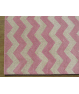 ZigZag Pink 4&#39; x 6&#39; Handmade Persian Style 100% Wool Area Rug - $249.00