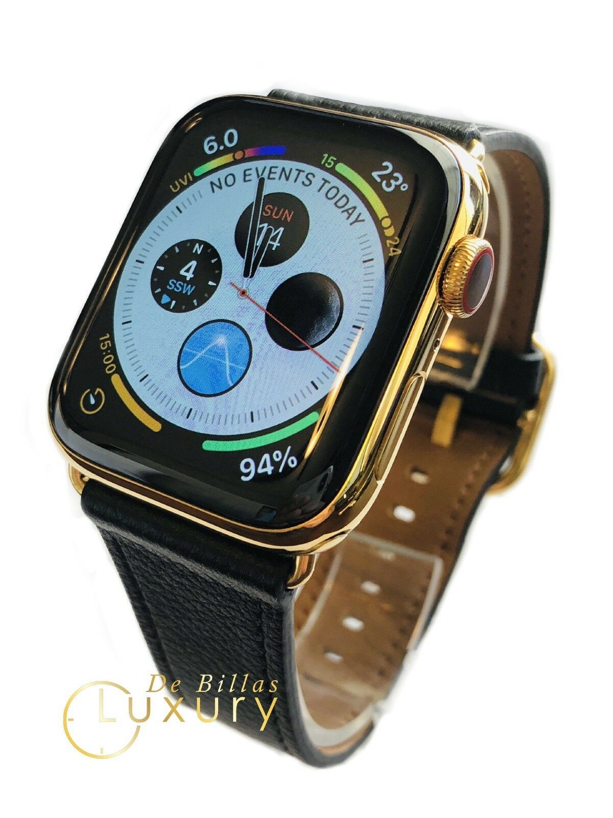 24k Gold Plated 45mm Apple Watch Series 8 Custom Stainless Steel GPS LTE O2