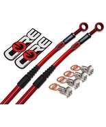Brake Lines Honda CRF250L 2013-2020 (Non-ABS) Front Rear Trans Red Steel... - $200.28