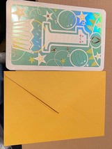 1 Year Baby Birthday Card Cupcake w/Orange Envelope *NEW* qq1 - $6.99