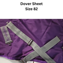 Dover Horse Stable Sheet Purple and Gray Size 82 USED Riders Horse Clothing image 5