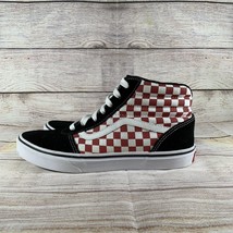 VANS SK8 Hi Kids Shoes Youth Size 7 Red White Checkered and Black Suede - $24.49