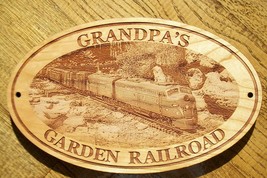PERSONALIZED WOODEN SIGN - Train and Railroad, Kids / Men / Grandpa / Cl... - $48.00