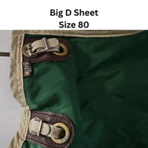 Big D Horse Green Nylon Sheet Size 80 USED image 4