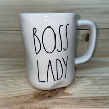 Rae Dunn Boss Lady Magenta Mug Coffee Cup Large Lettering Ceramic White - $9.28