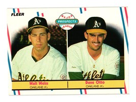 1988 Fleer #652 Walt Weiss / Dave Otto MLP, RC Oakland Athletics - $2.00