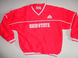 Red NCAA College Sewn Lined Ohio State Buckeyes V Neck Pullover Jacket Adult 2XL - $34.00
