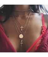 Multiple Layers Cross Necklaces - $4.99