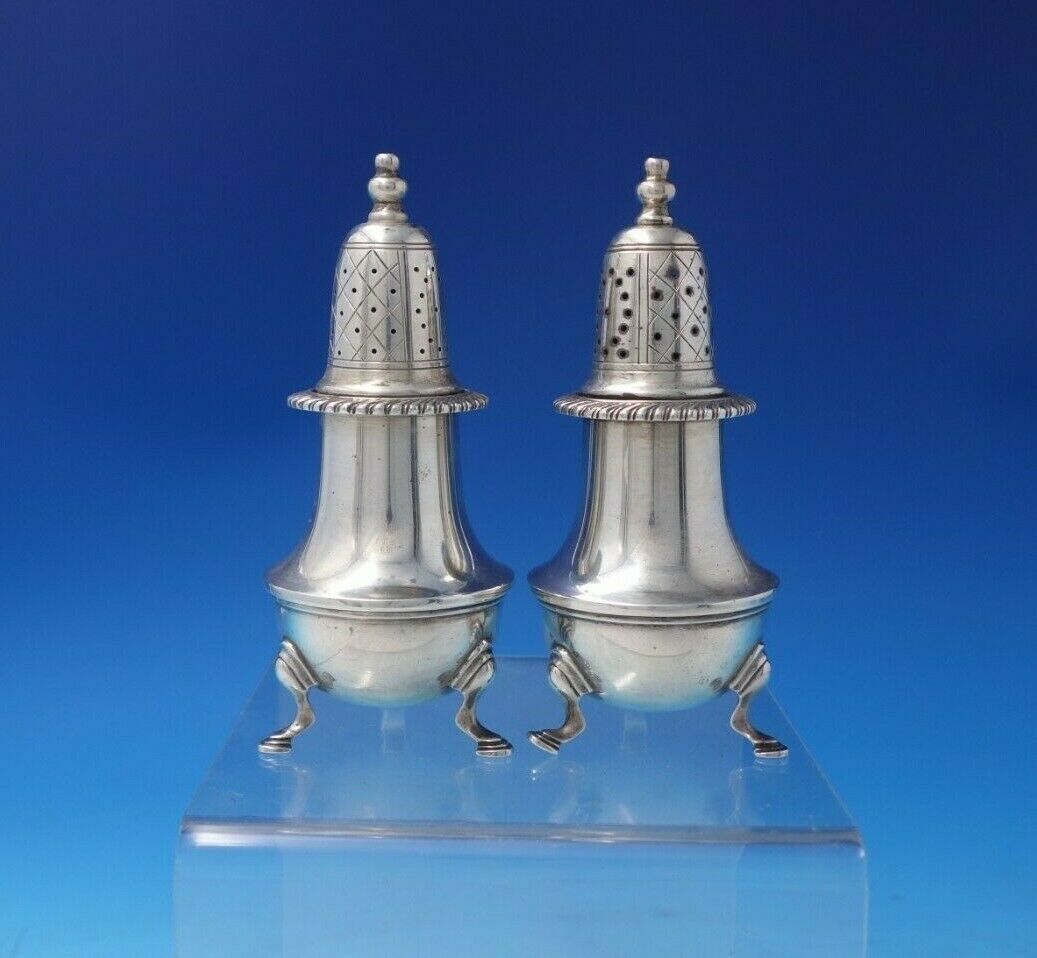 Vintage Mini Silver Salt & Pepper Shakers 1 1/2 Tall Superior of