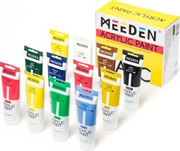 MEEDEN 6 Colors Baisc Fluid Acrylic Paint Set, 60 ml / 2 oz - MEEDEN Art