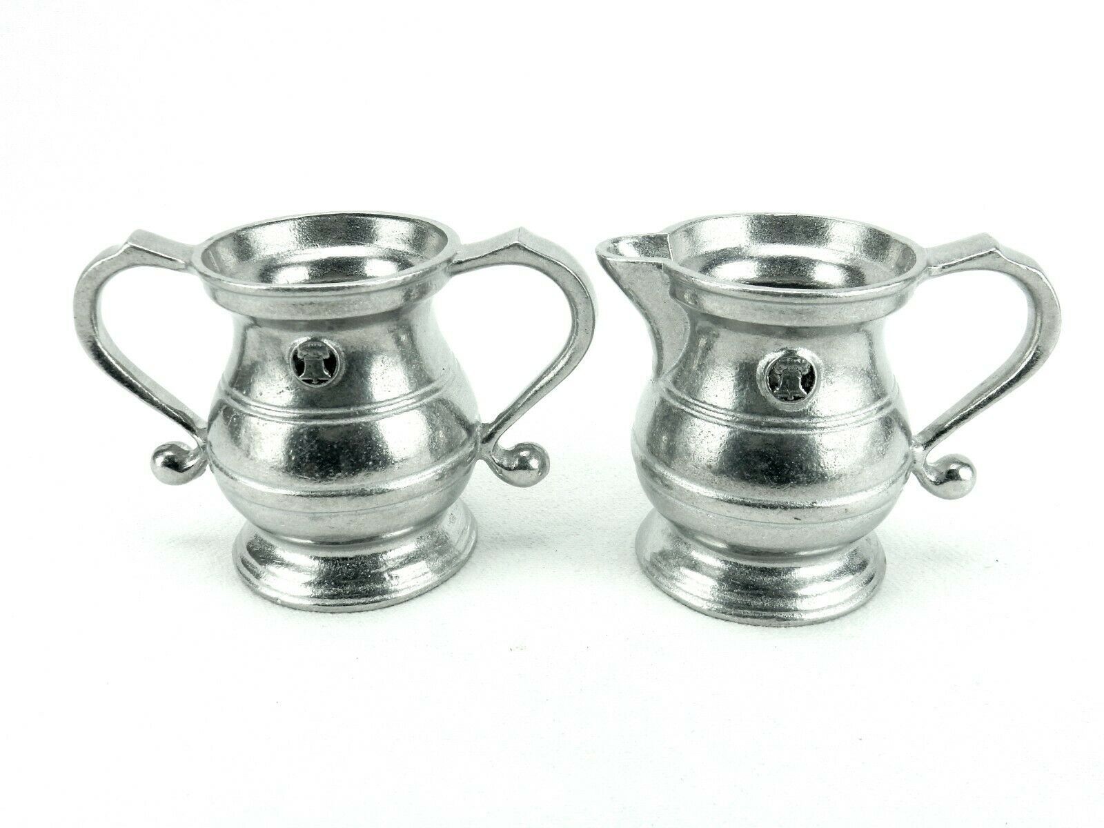 Armetale Creamer & Sugar Bowl, Wilton Liberty Bell, Highly Polished, #PWTCS8 - $19.55