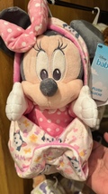 Disney Parks Baby Minnie Mouse in a Hoodie Pouch Blanket Plush Doll New image 1