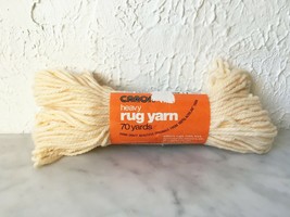 Vintage Caron Acrilan Acrylic Heavy Rug Yarn - 1 Skein Color Creme #0002 - $6.60