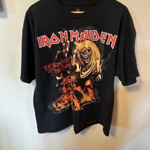 Iron Maiden THE NUMBER OF THE BEAST Men's T-Shirt Size XXL - Heavy ...
