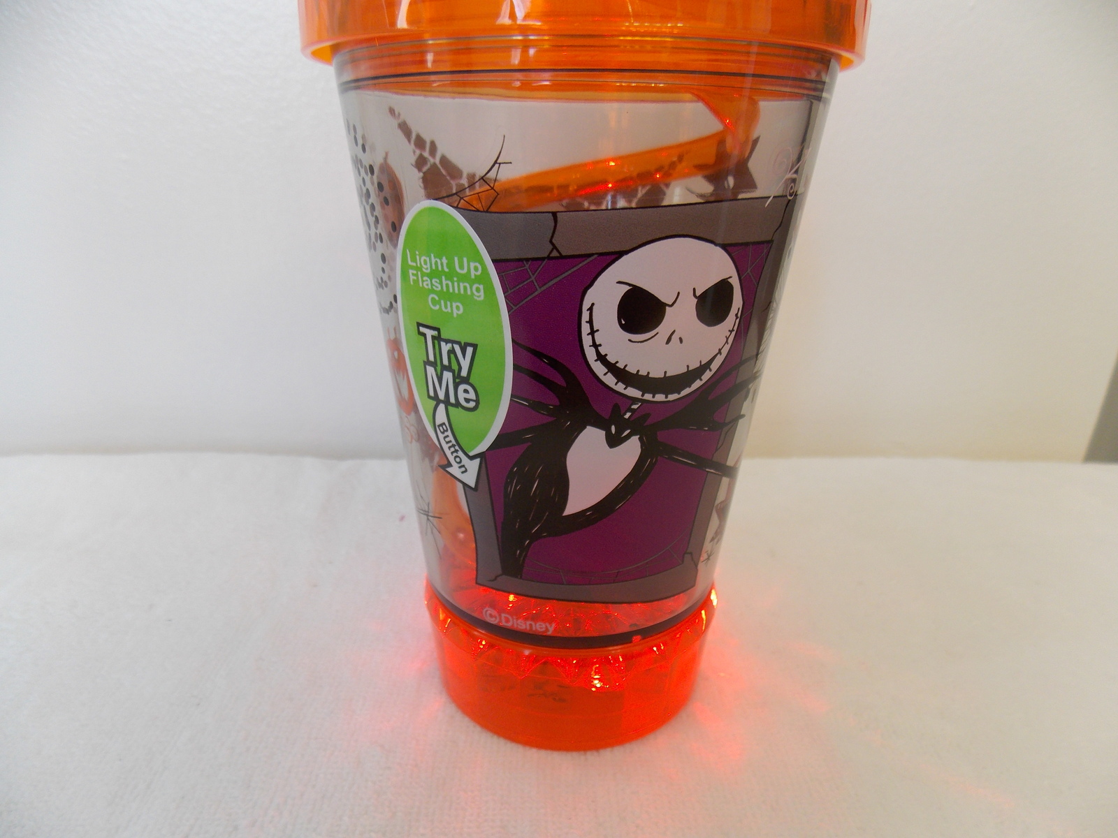 Lot of 2 Nightmare Before Christmas Tumbler Cups Light Up